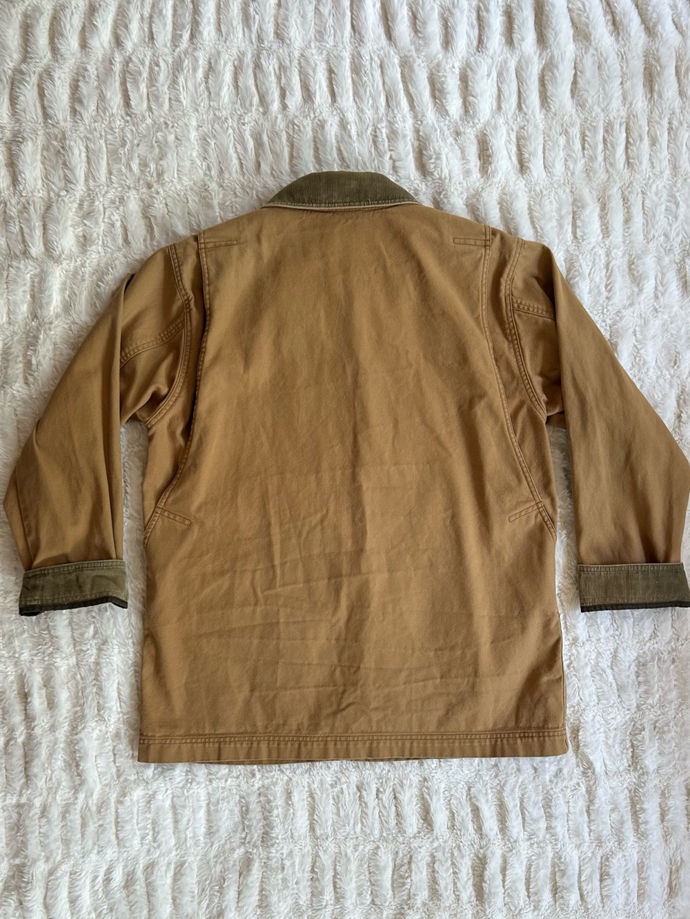 LL Bean Vintage Chore Coat Barn Jacket Tan Womens M - Picture 10 of 10